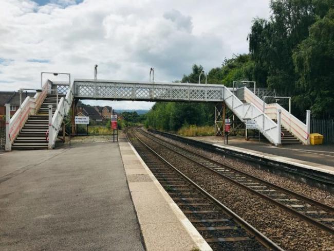 Ruabon station footbridge. (Source - Wrexham Council)