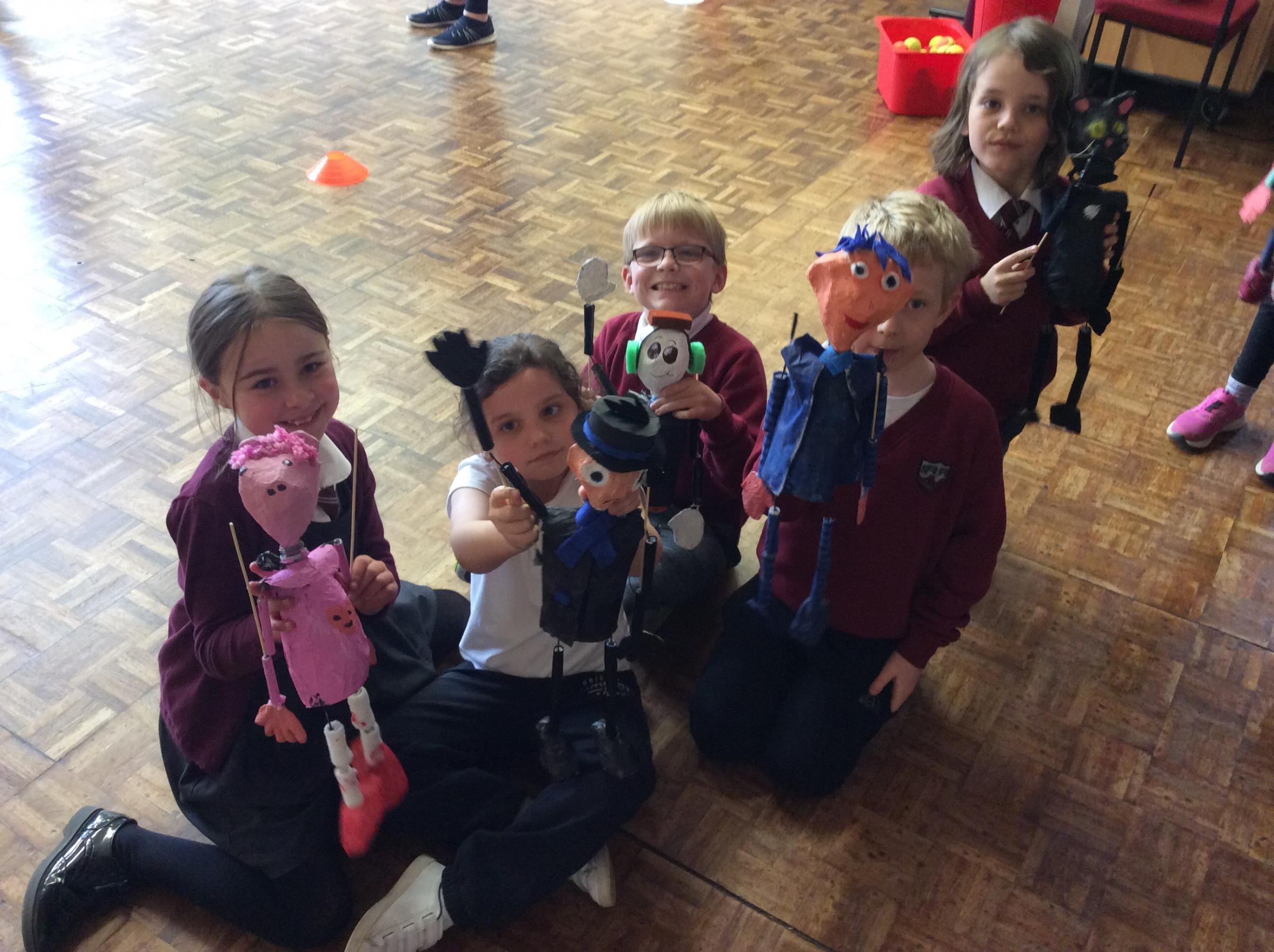 Pupils at Wats Dyke CP School have been making puppets.