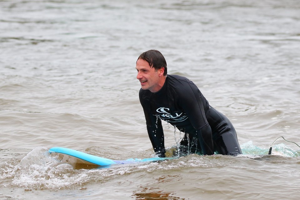 Andrew Lincoln surfing. PICTURE: Dan Mullins/Adventure Parc Snowdonia.