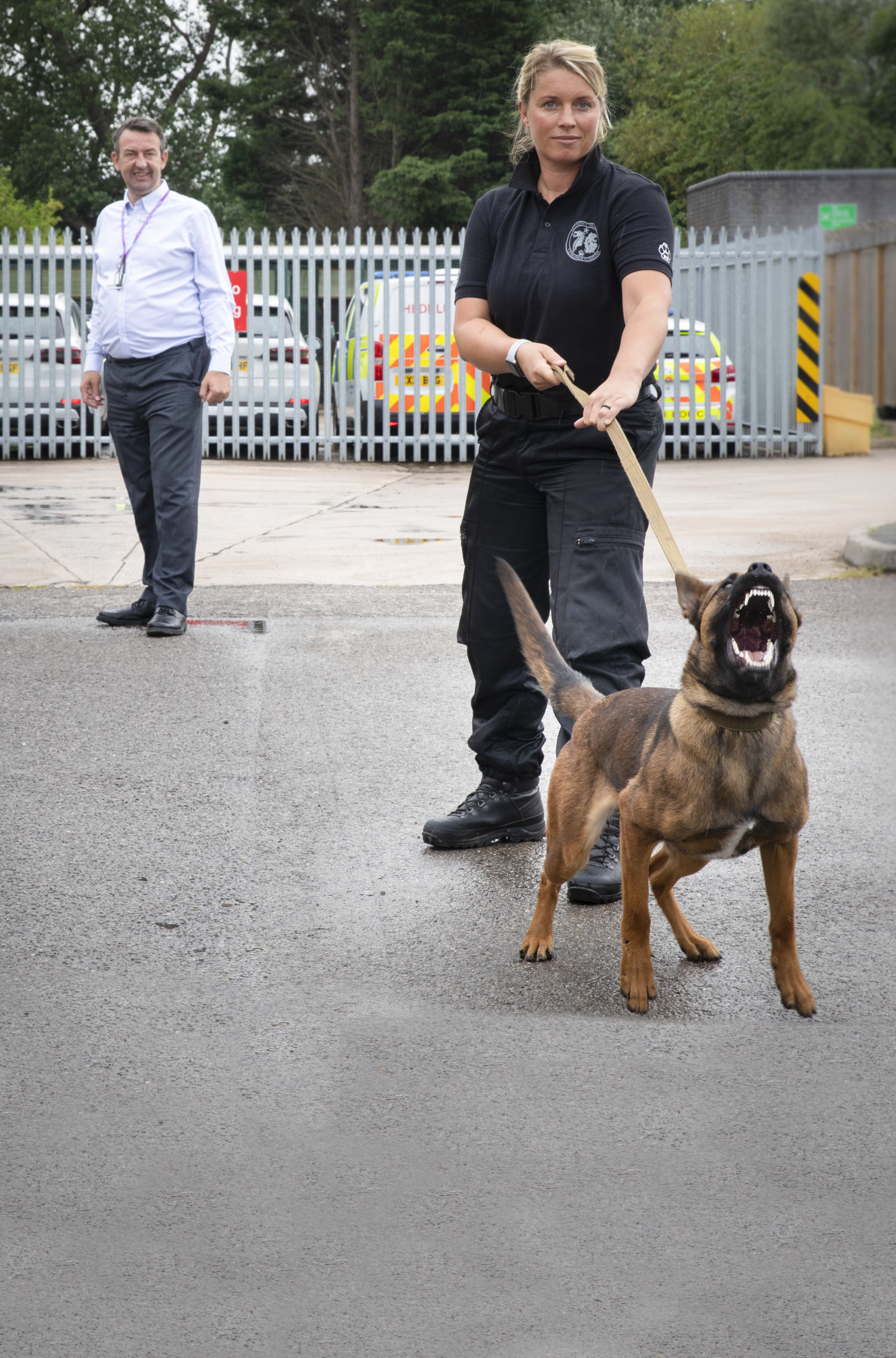 PCC Andy Dunbobbin, PC Sonia Stobbart and Koda. Picture: Mandy Jones