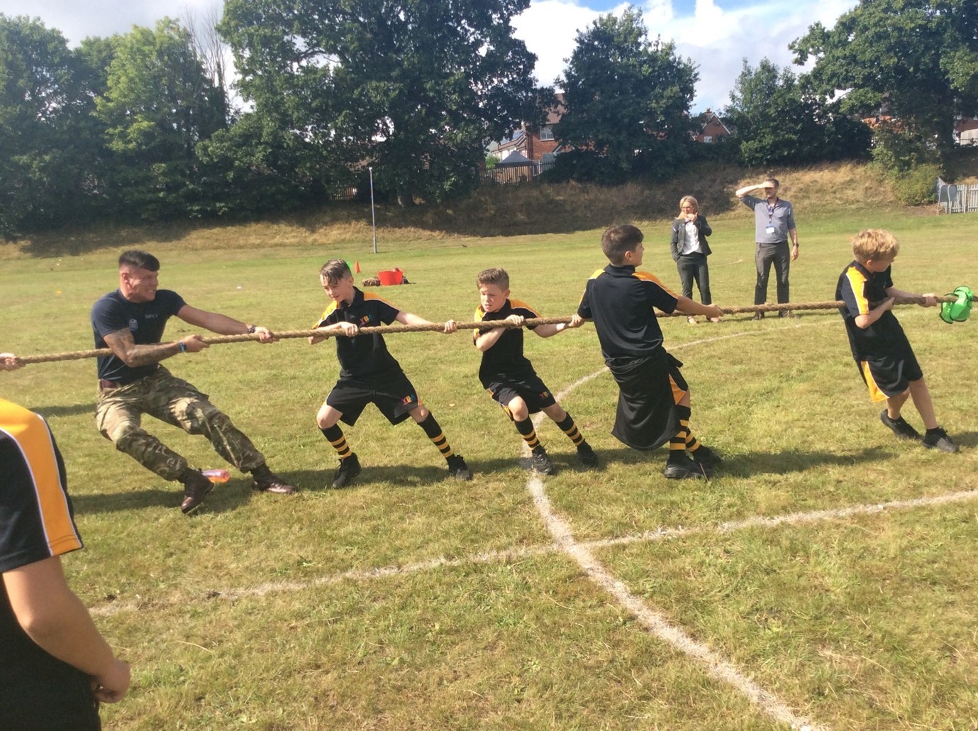 REACH day for Year 7s at Ysgol Bryn Alyn, working on developing teamwork, building resilience and problem-solving skills.