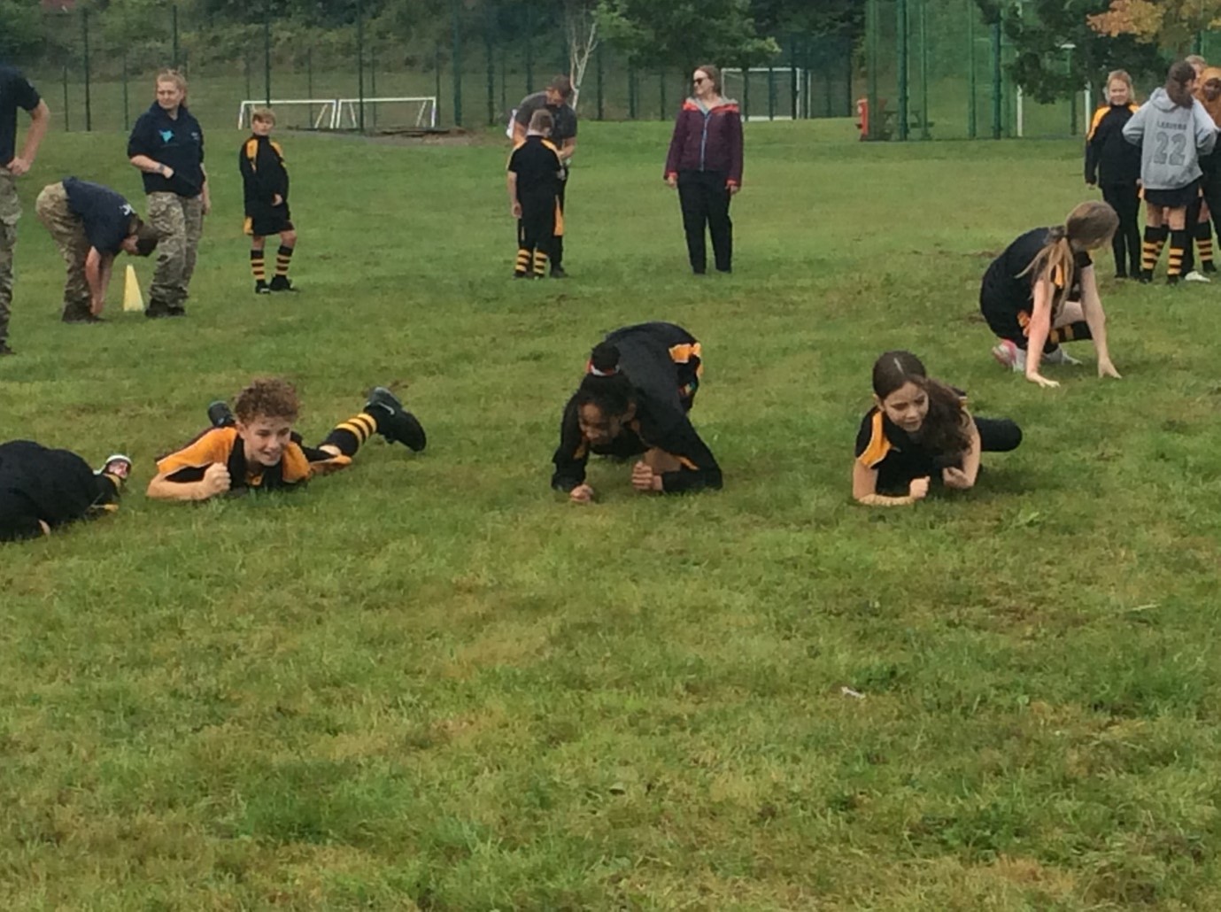 REACH day for Year 7s at Ysgol Bryn Alyn, working on developing teamwork, building resilience and problem-solving skills.