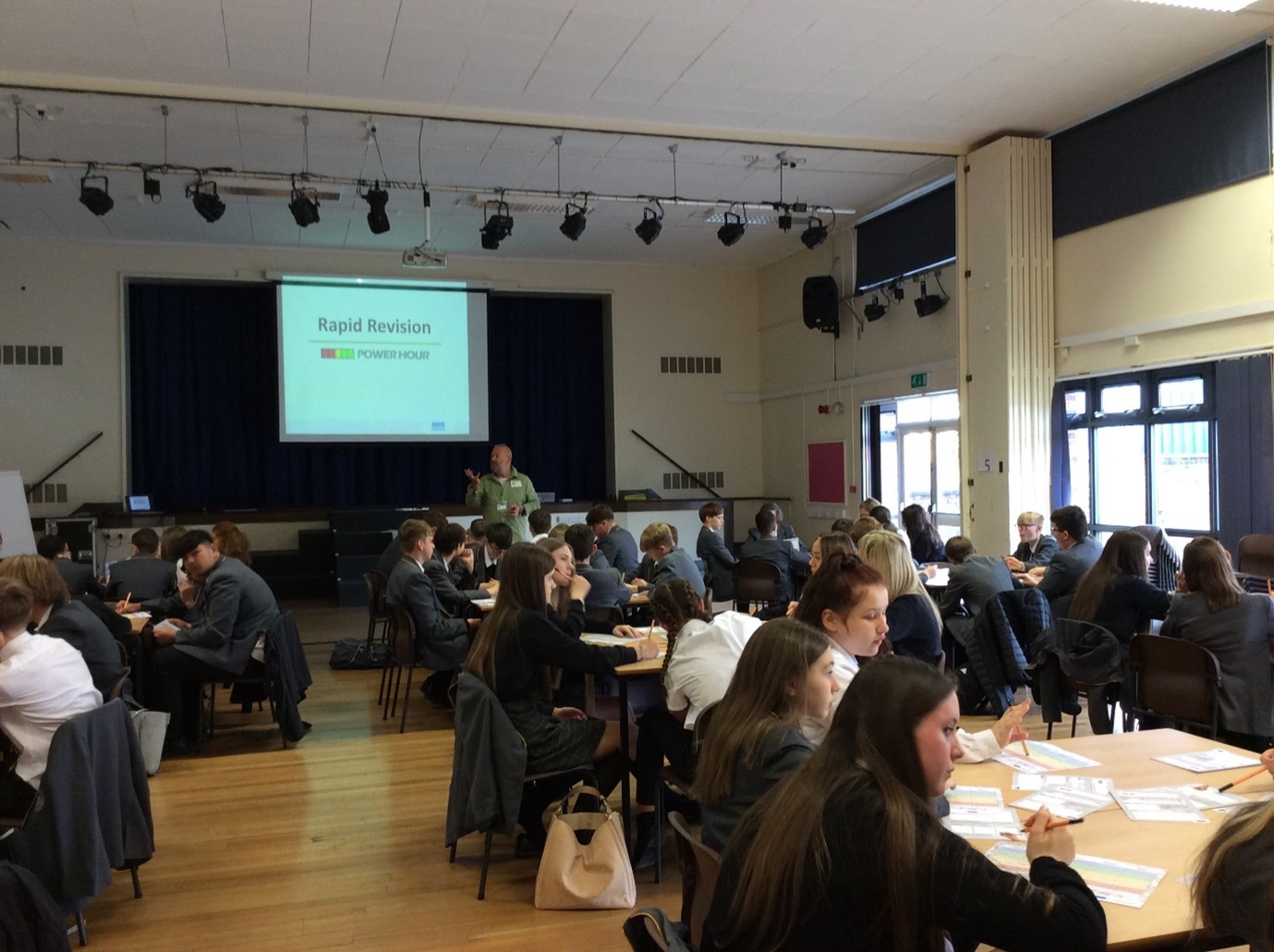 Year 10 students during their REACH day focussing on raising aspirations and revision strategies.