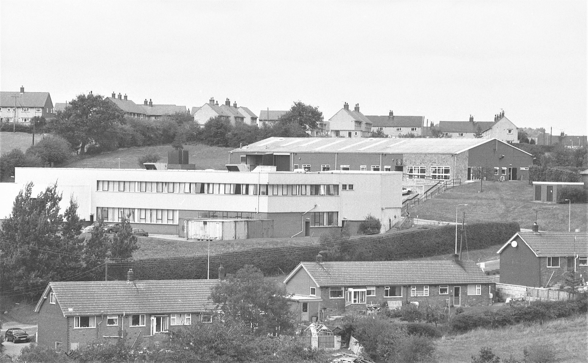 The Laura Ashley factory in Leeswood before its closure, September 1990.