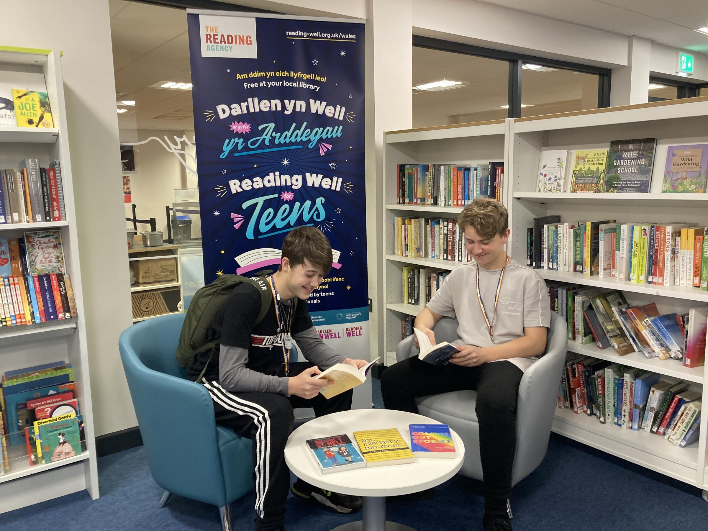 Two local teens at the launch of Reading Well for Teens.