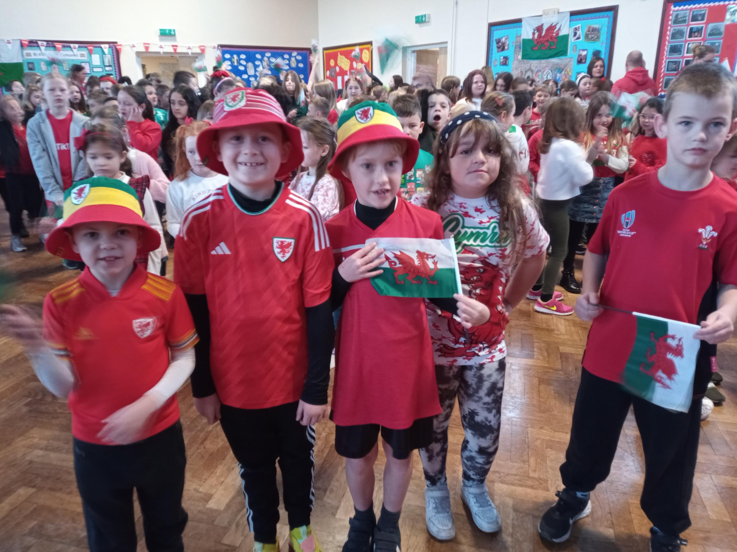 Wales fever for the World Cup at Ysgol Bryn Coch.