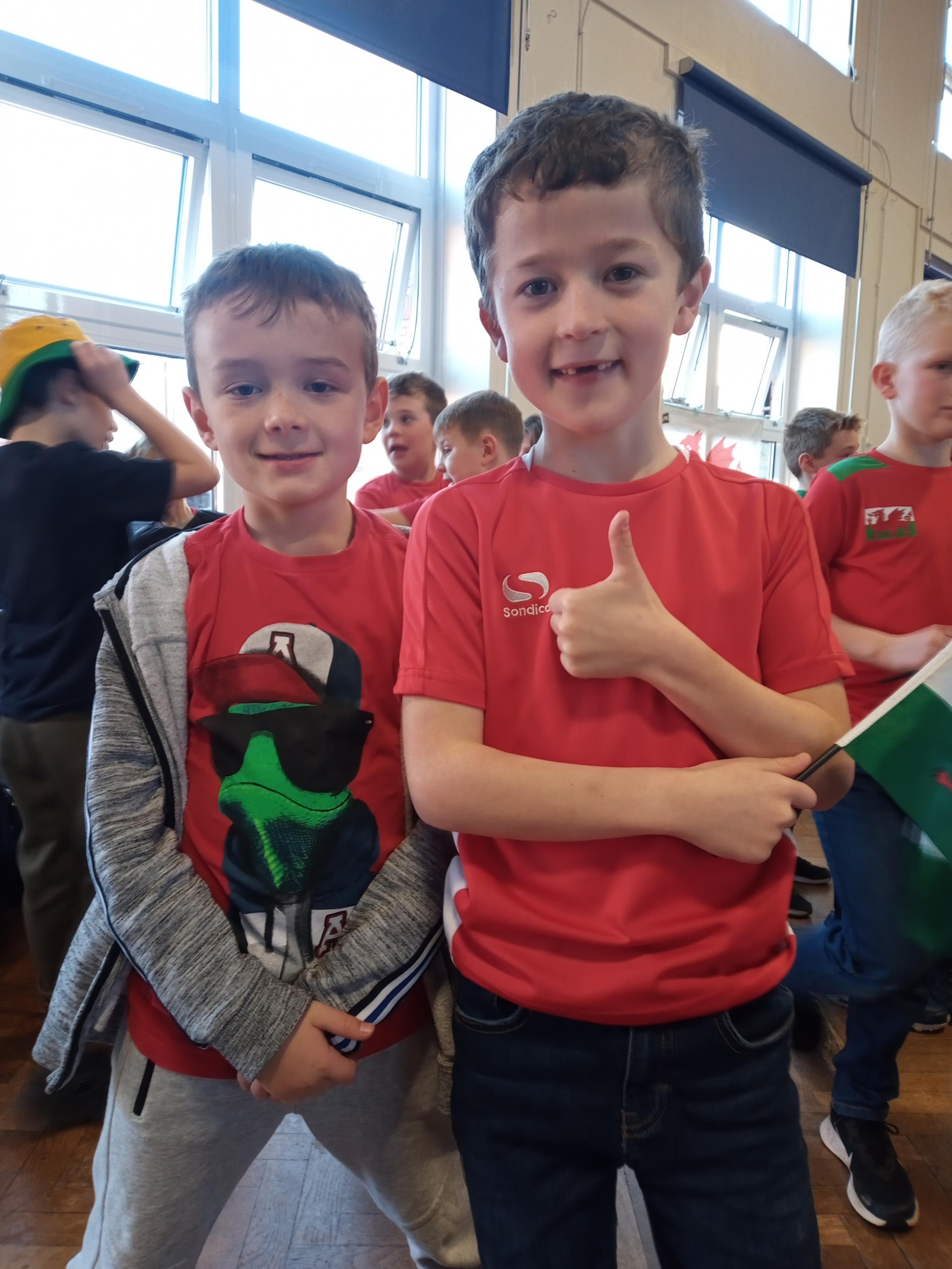 Wales fever for the World Cup at Ysgol Bryn Coch.