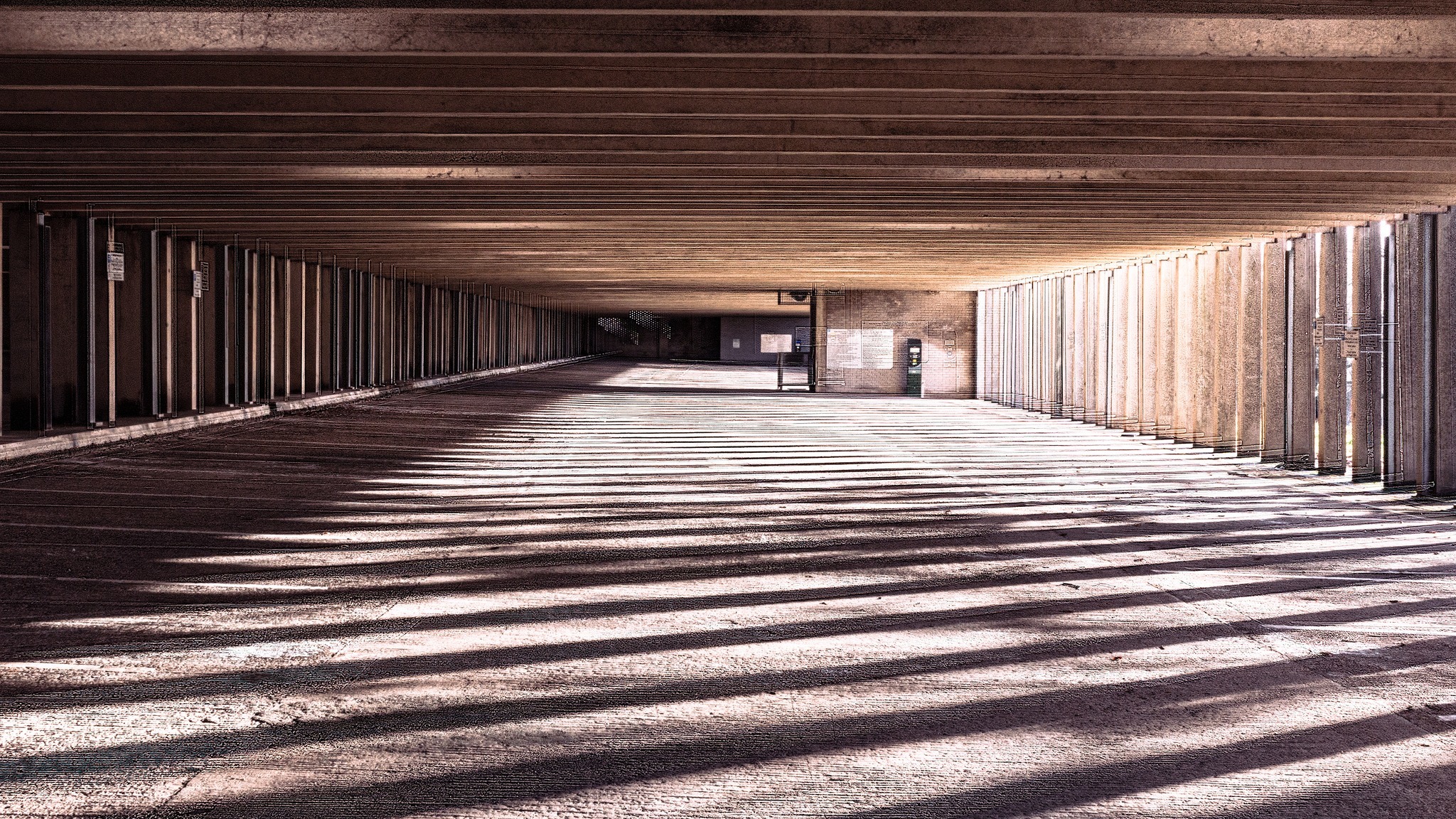 Light in Theatr Clwyd car park. Picture: Trevor Jones