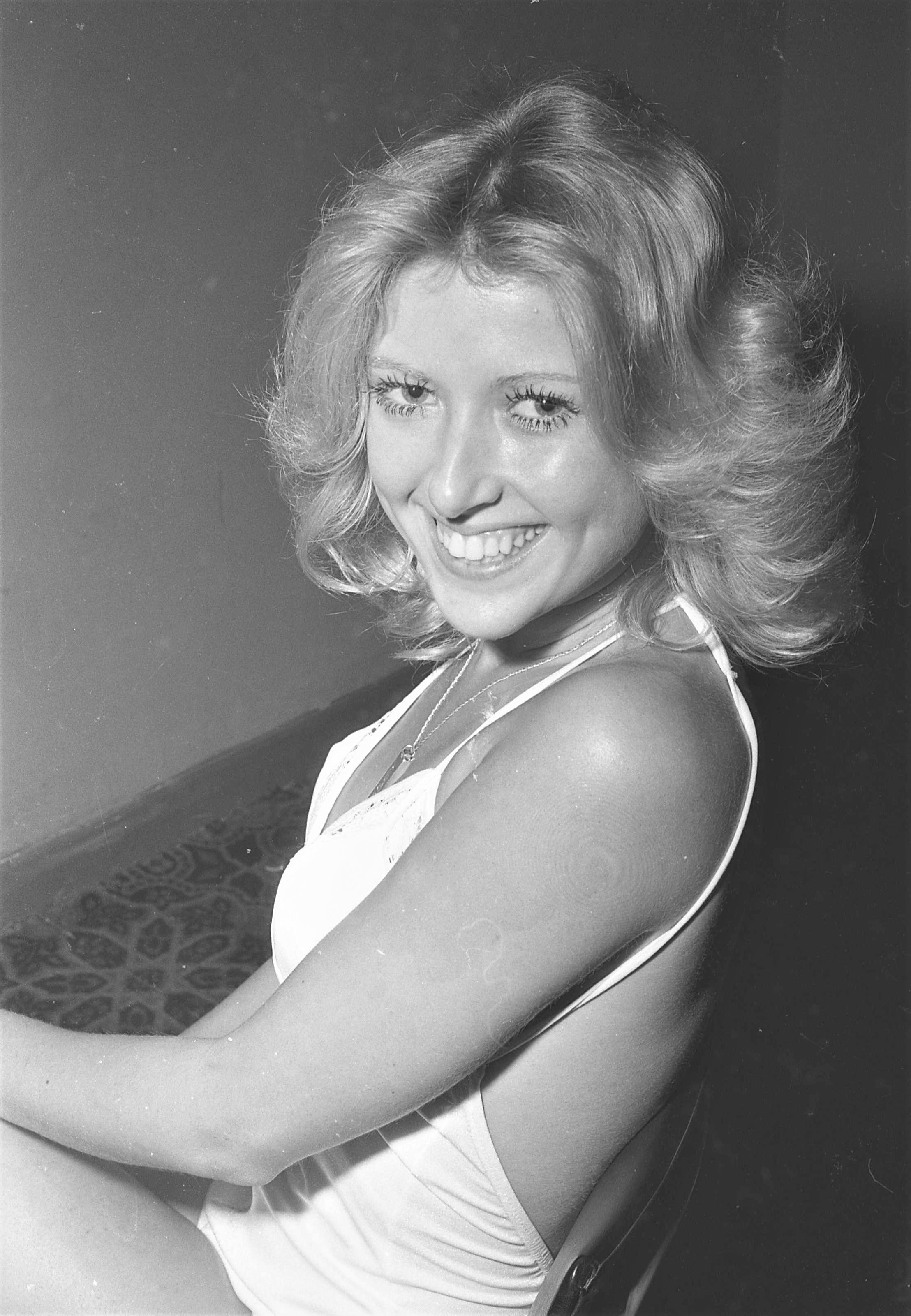 Miss Wales hopeful, Lorraine Toyne, 1977.