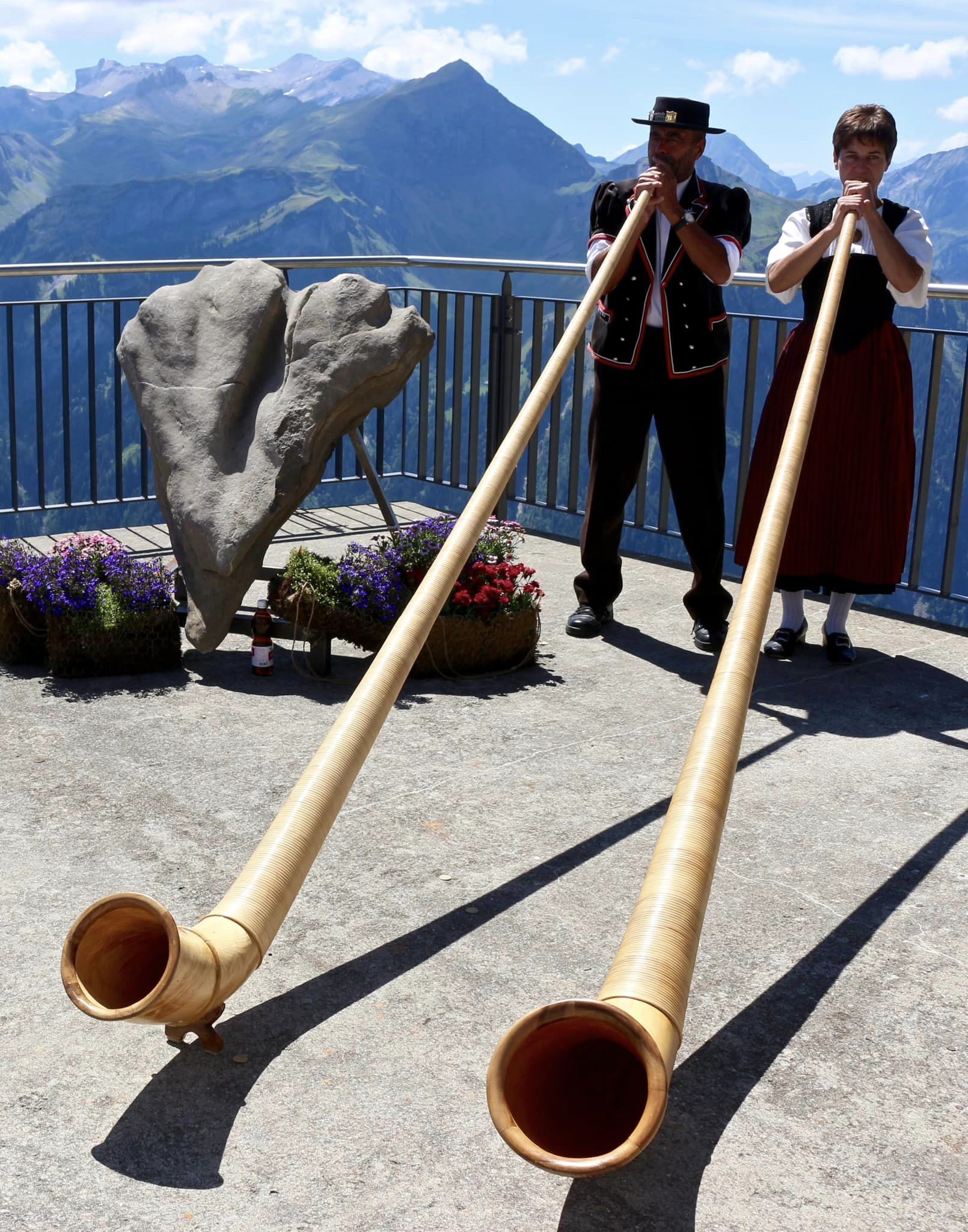 Swiss Alp horns. Picture: Andy Dixson