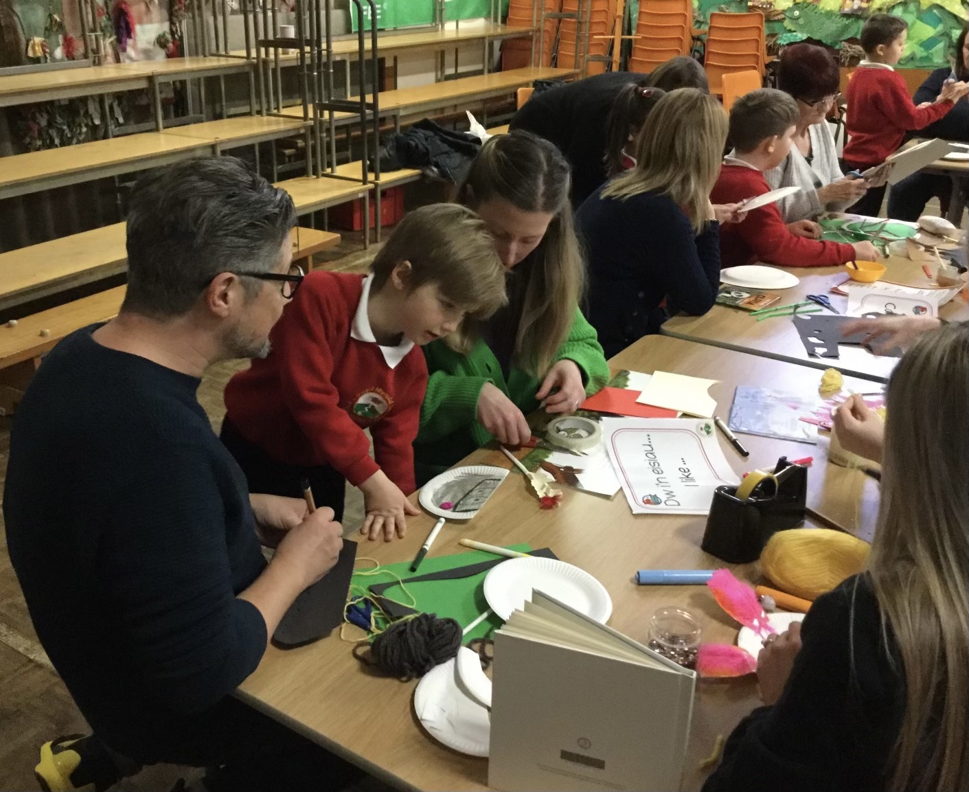 World Book Day craft and Welsh language fun at Ysgol Mynydd Isa.