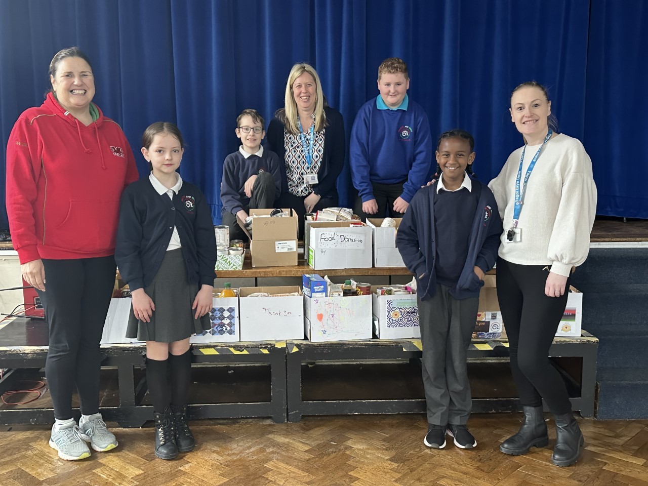 Bryn Deva pupils raised money to but food for Nanny Biscuit.