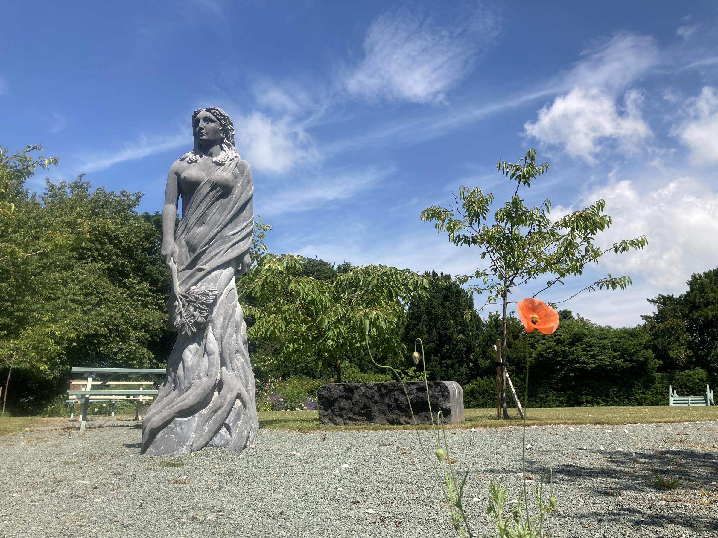 Sophia, the goddess of wisdom in the grounds of Gladstones Library.