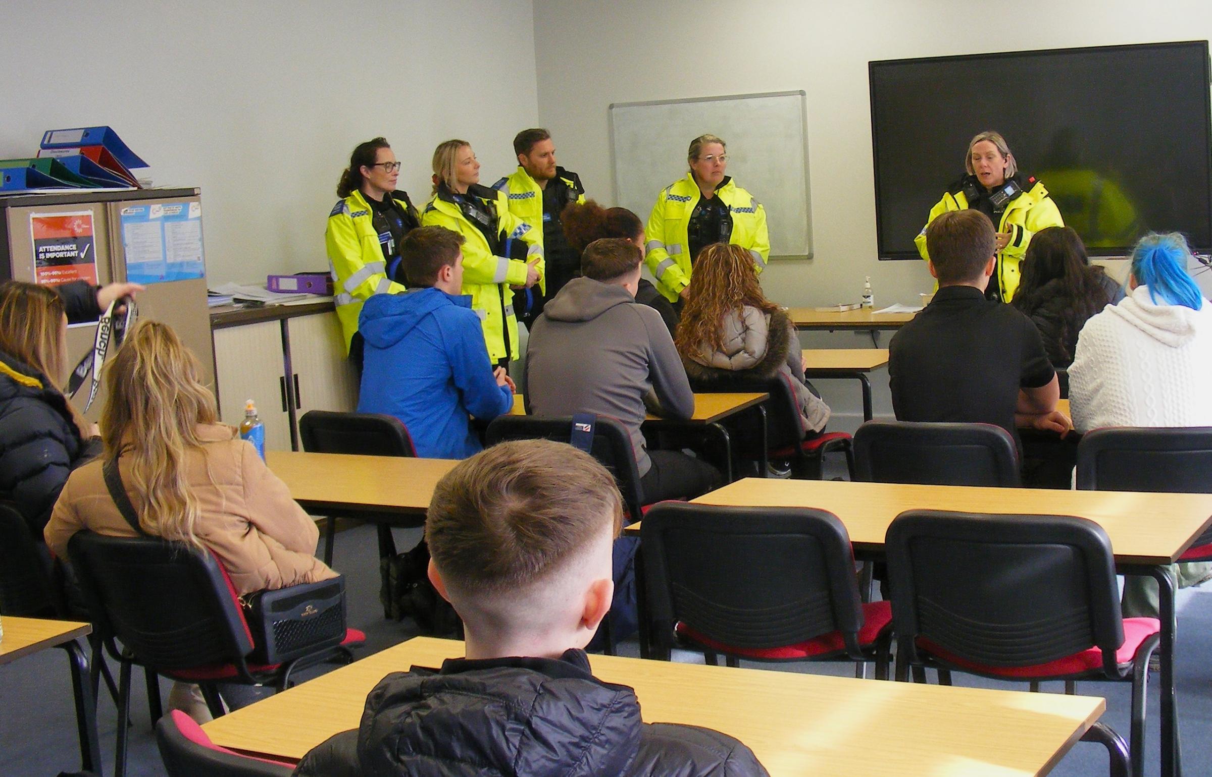 Coleg Cambria Uniformed Public Services students who took part in Operation Crossbow.