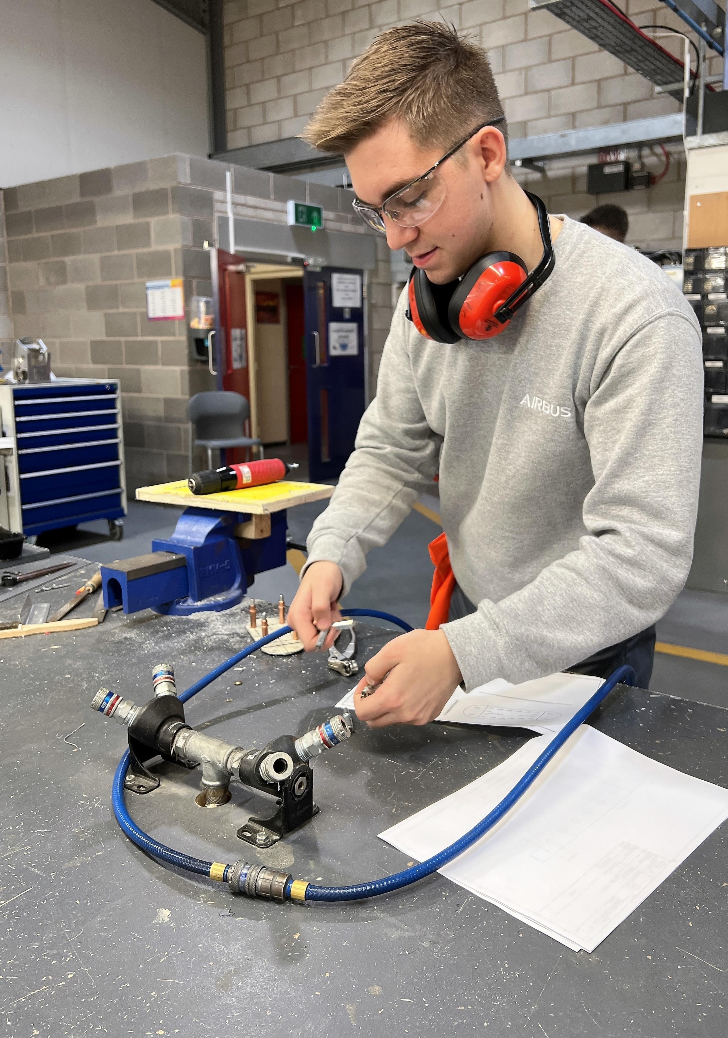 Airbus apprentice Aiden Williams.