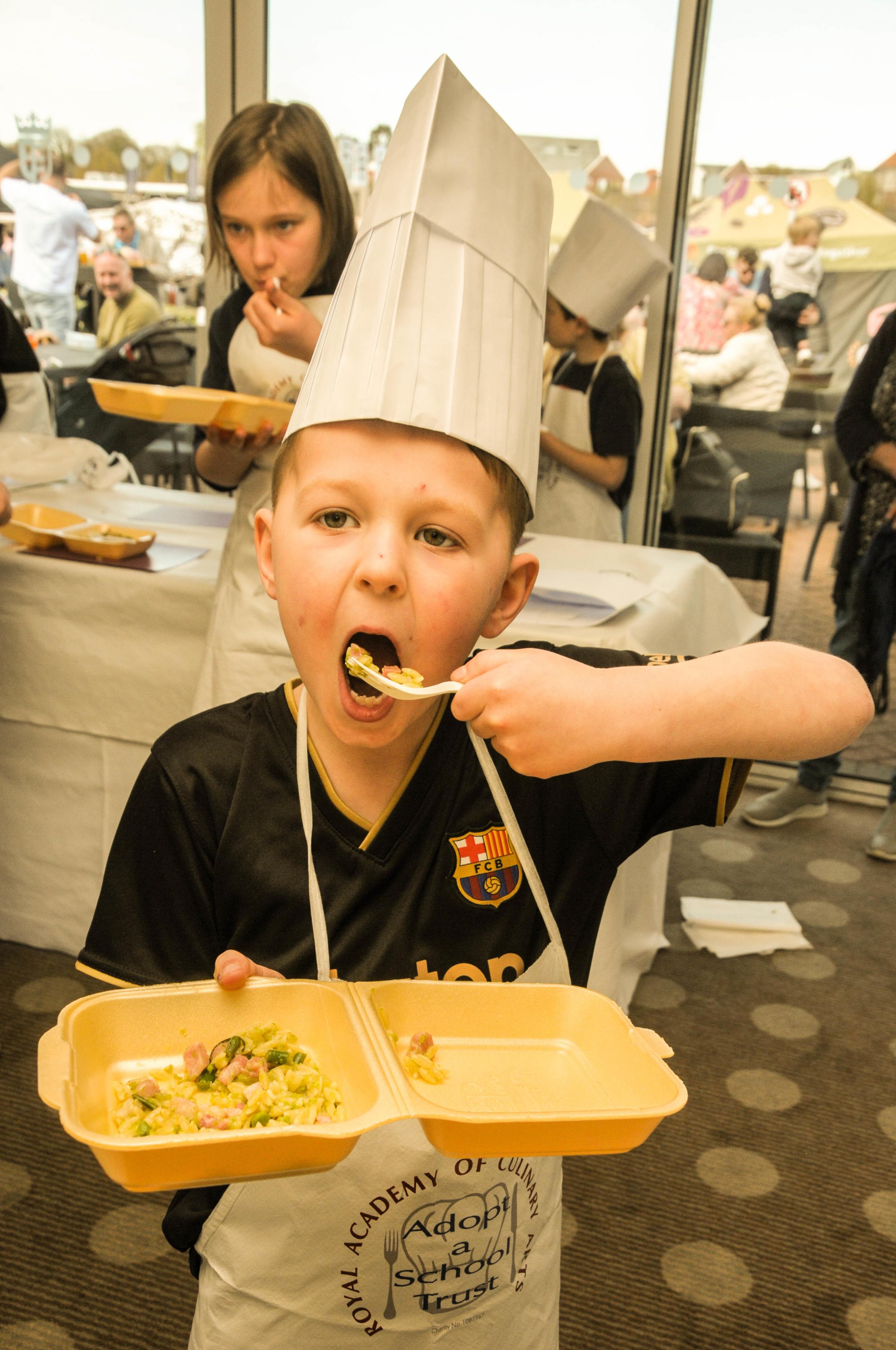 Kids cooking classes, young chef Joshua Egerton age 6.