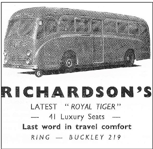 Richardson coach advertisement of the 1950s.