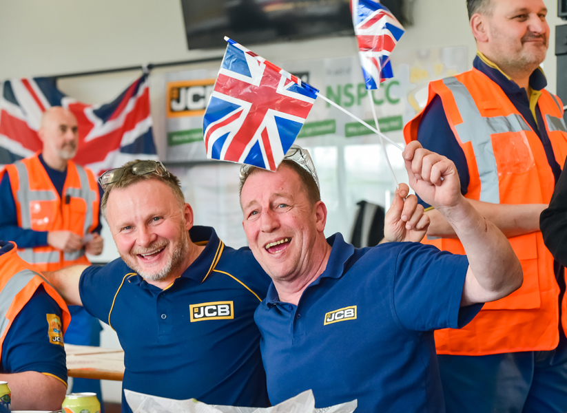 Coronation celebrations at JCB Transmissions in Wrexham.