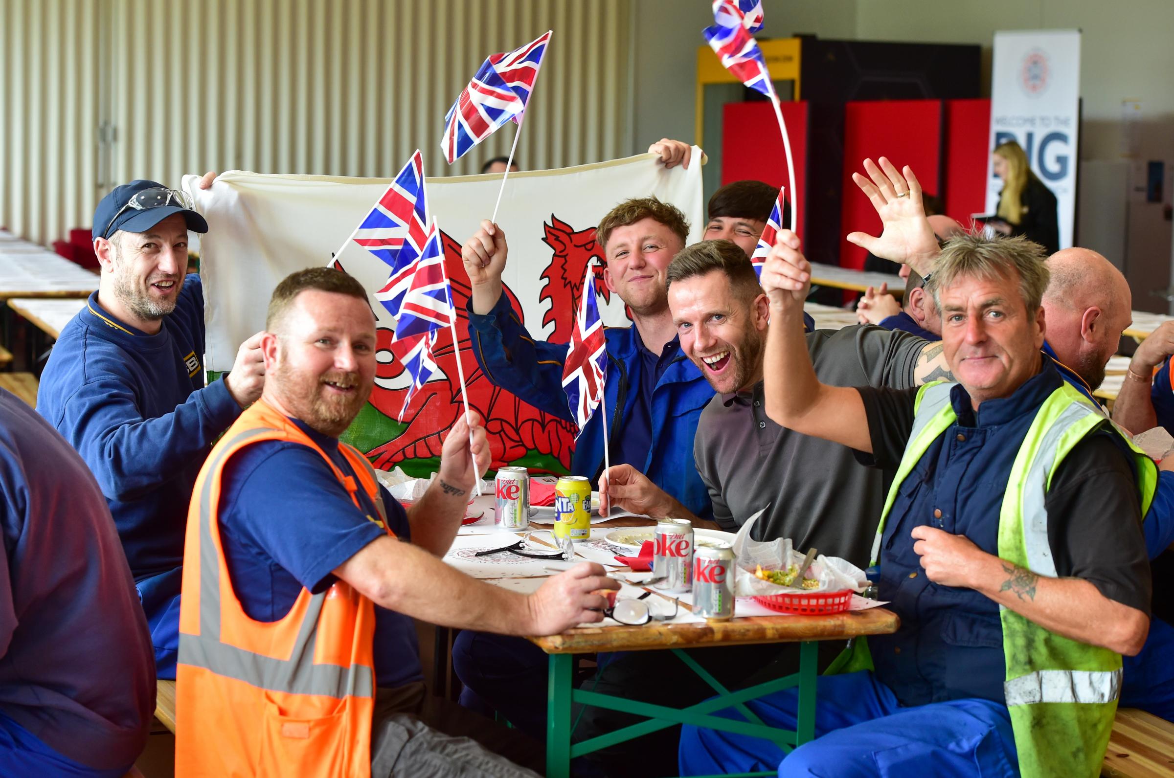 Coronation celebrations at JCB Transmissions in Wrexham.