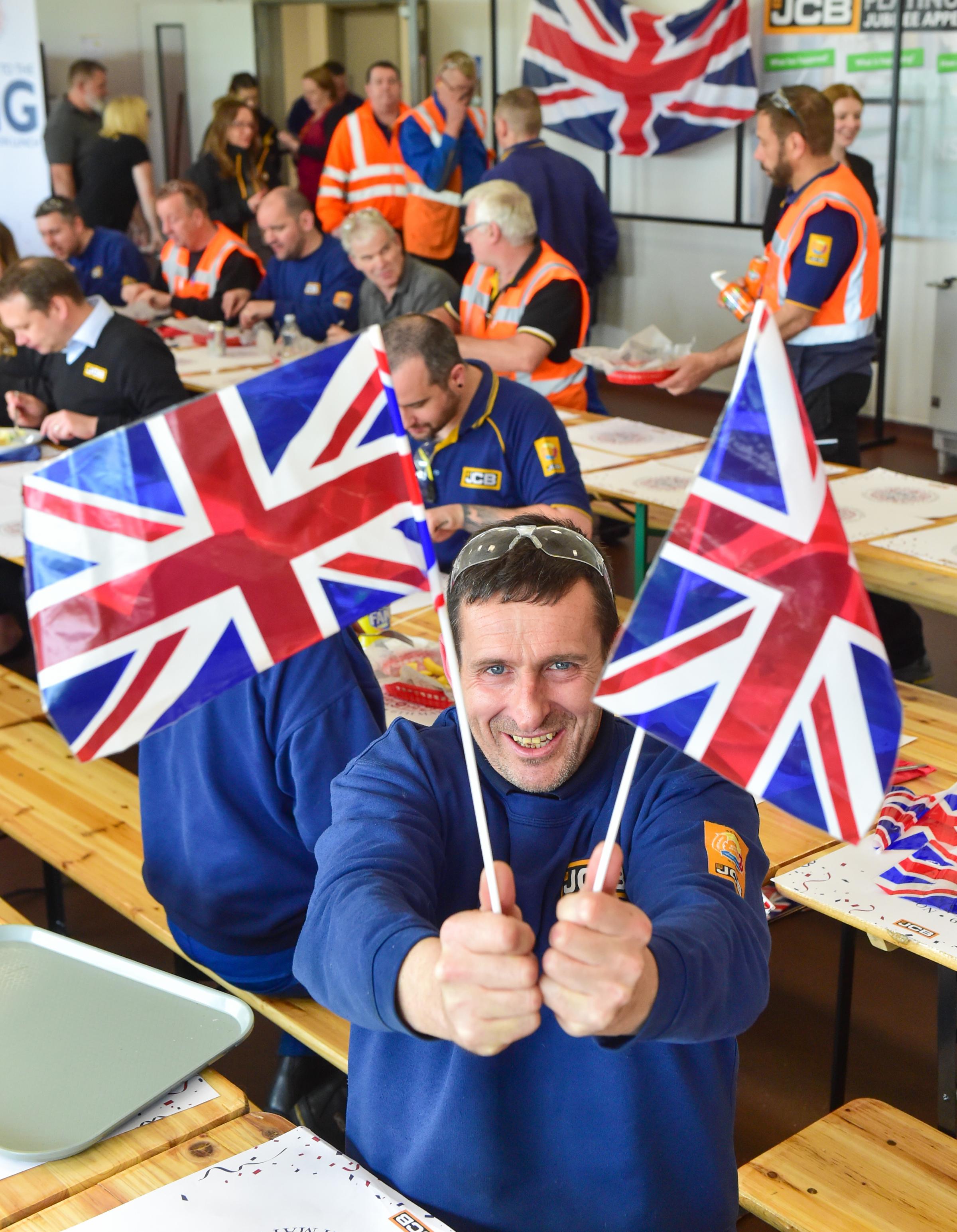 Coronation celebrations at JCB Transmissions in Wrexham.