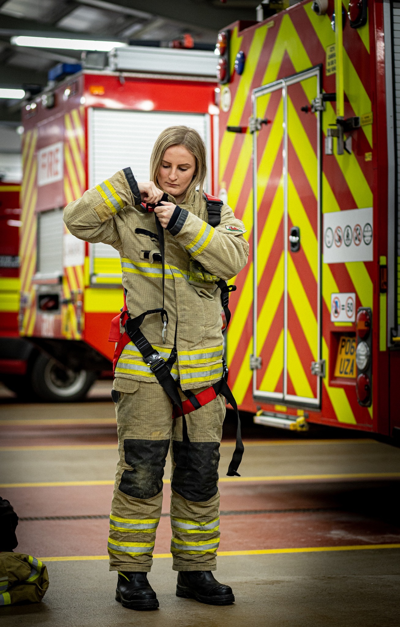 A Wrexham fire crew during training. Photo: Adam Crump at AC Creative