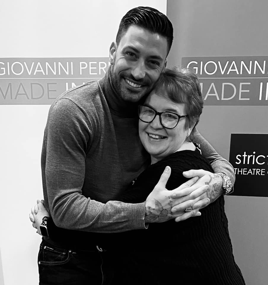 Karen Jones with Stictly dancer Giovanni Pernice.