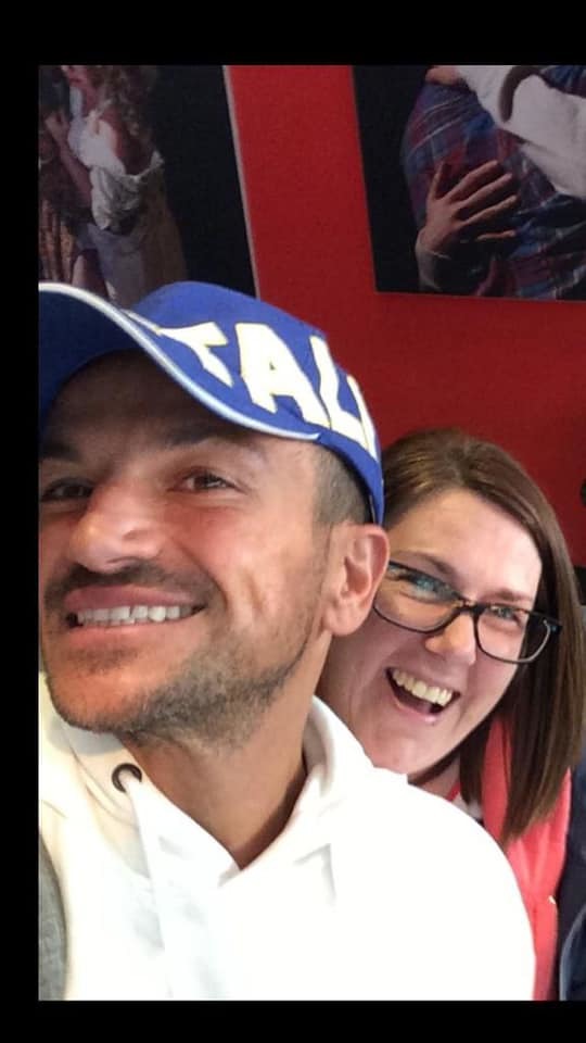 Rachel Owen and singer Peter Andre.