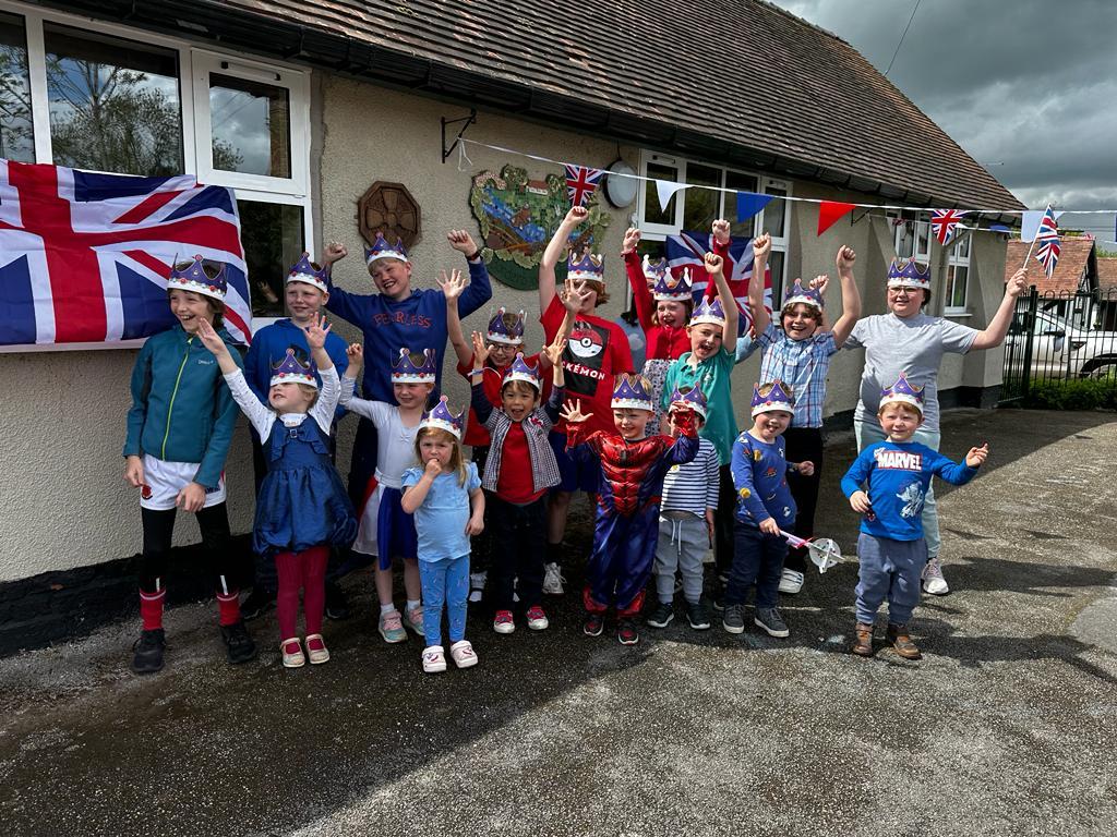 Coronation celebrations at Borderbrook School.