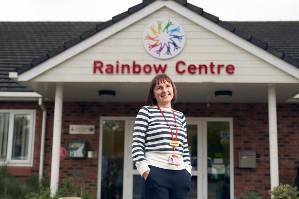  CEO Caroline Tudor-James outside the Rainbow Centre. Image: Gareth Iwan Jones