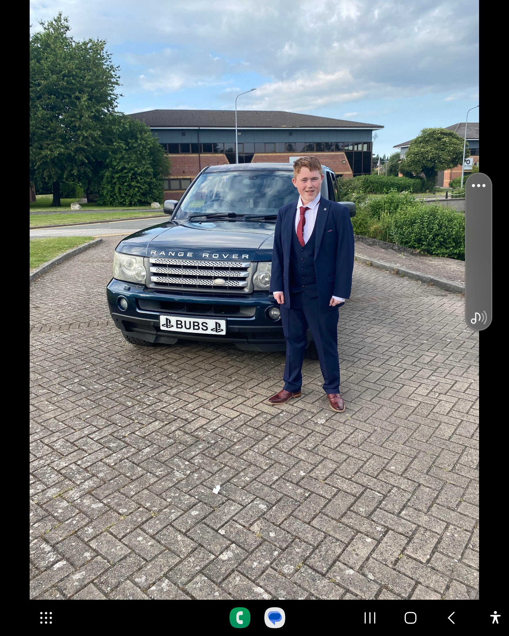 Mandy Williams shared a proud mother moment of Bubs, ready for the Ysgol Rhosnesni prom.