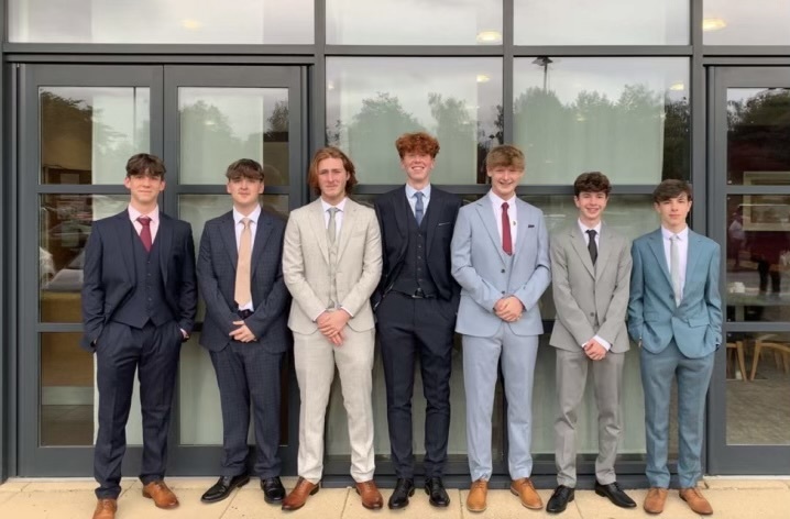 Ysgol Bryn Alyn prom night for Josh Jones, Zac Roberts, Lewis Vaughan, Zac McAvoy, Will Dixon, Rhys Parry and Lucas Pritchard.