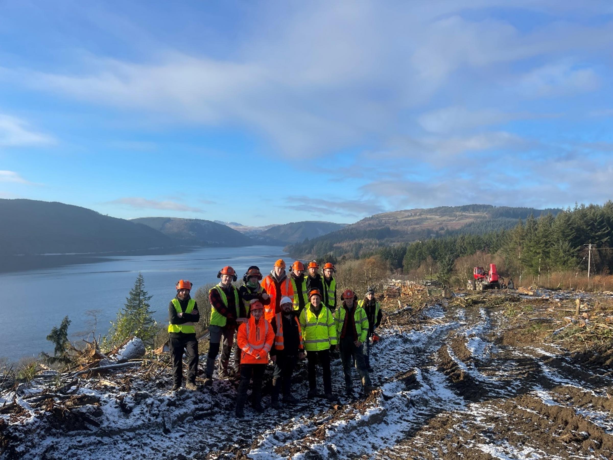 Tilhill Diploma course site visit to a Tilhill managed site Lake Vyrnwy.