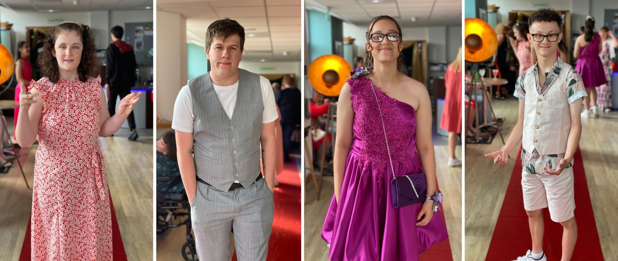 Sixth form prom for students of Ysgol Maes Hyfryd, in Flint.