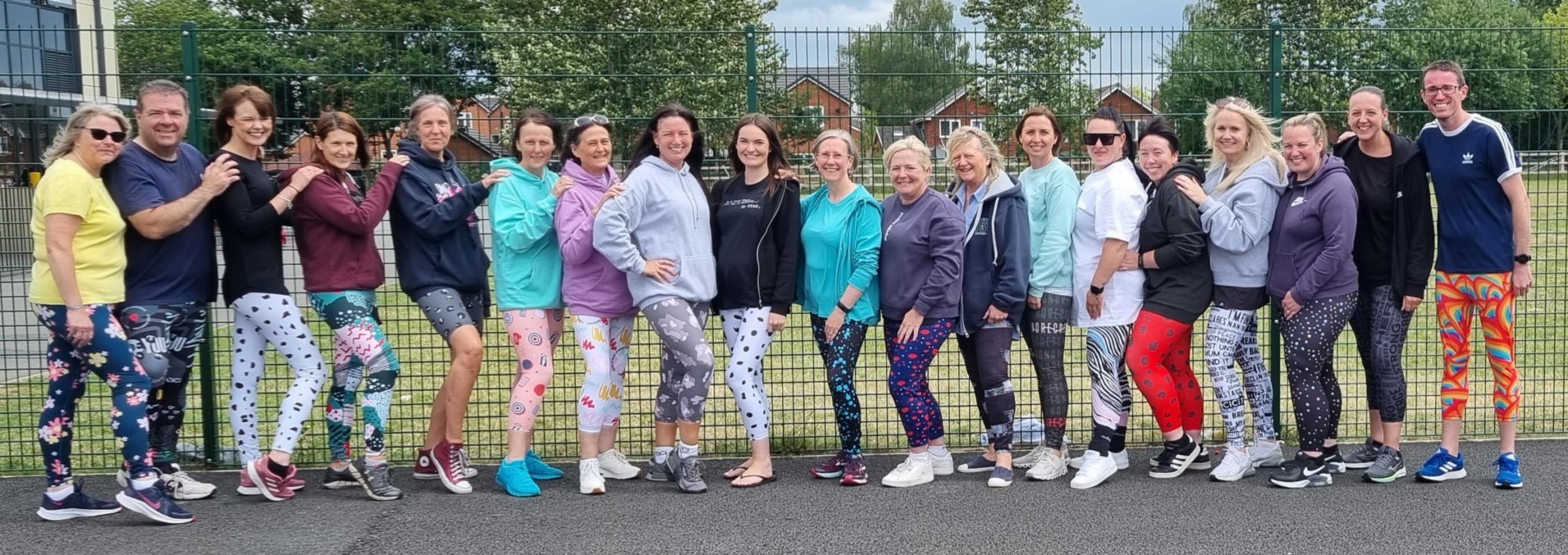 Staff at Borras Park CP School in their CiCi leggings.