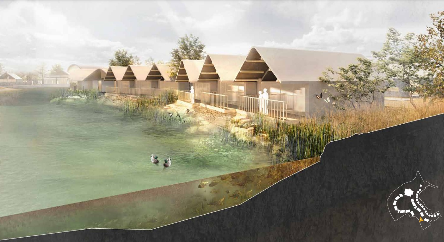 What the proposed overnight lodges will look like at Chester Zoo. Source: Planning document.