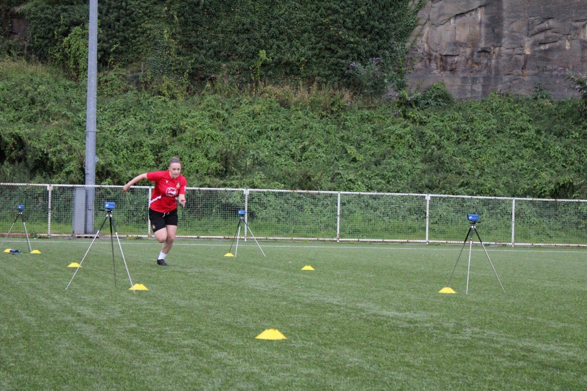 Wrexham AFC Women’s team are put through their paces.