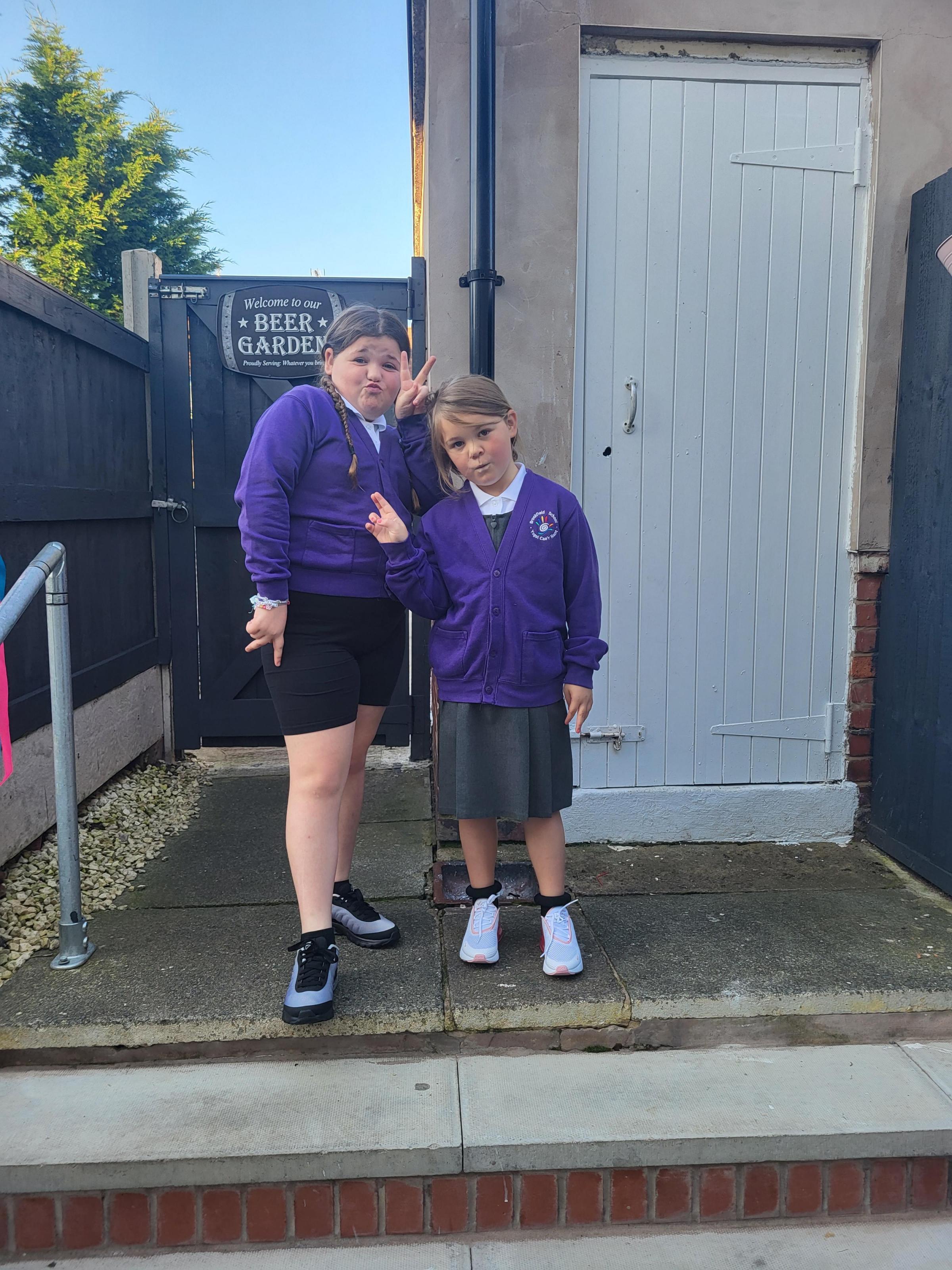 Carys Baker, from Flintshire: Rebecca and Alexa-Rose, Year 6 and 2 at Ysgol Caer Nant.