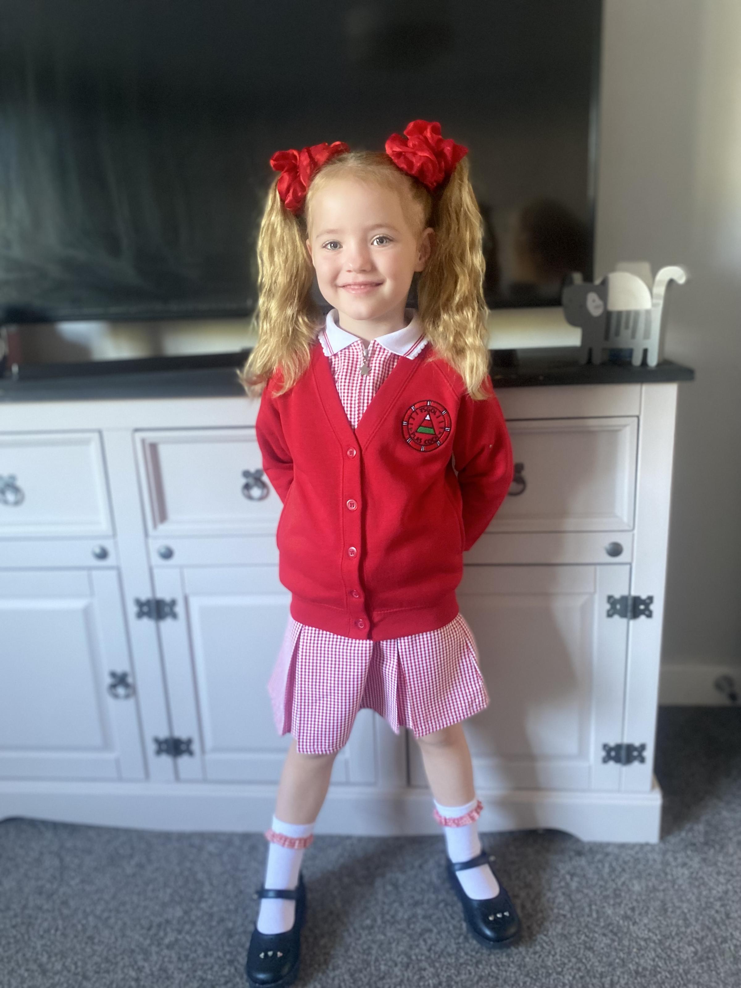 Shannon Bateman, from Wrexham: Mia, ready for her first day in Year 1.