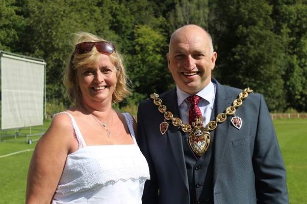 Event organiser Julia Jones (Harrys mum) and Mayor Andy Williams.