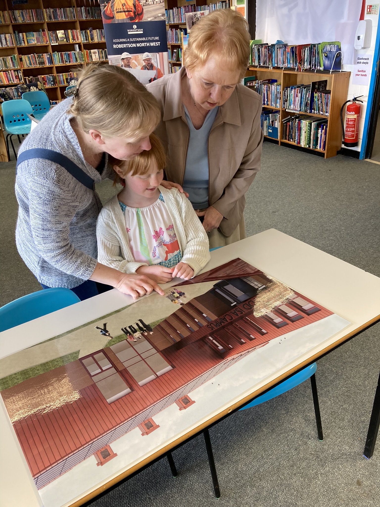 Plans and visuals on display at one of the community engagement events. 