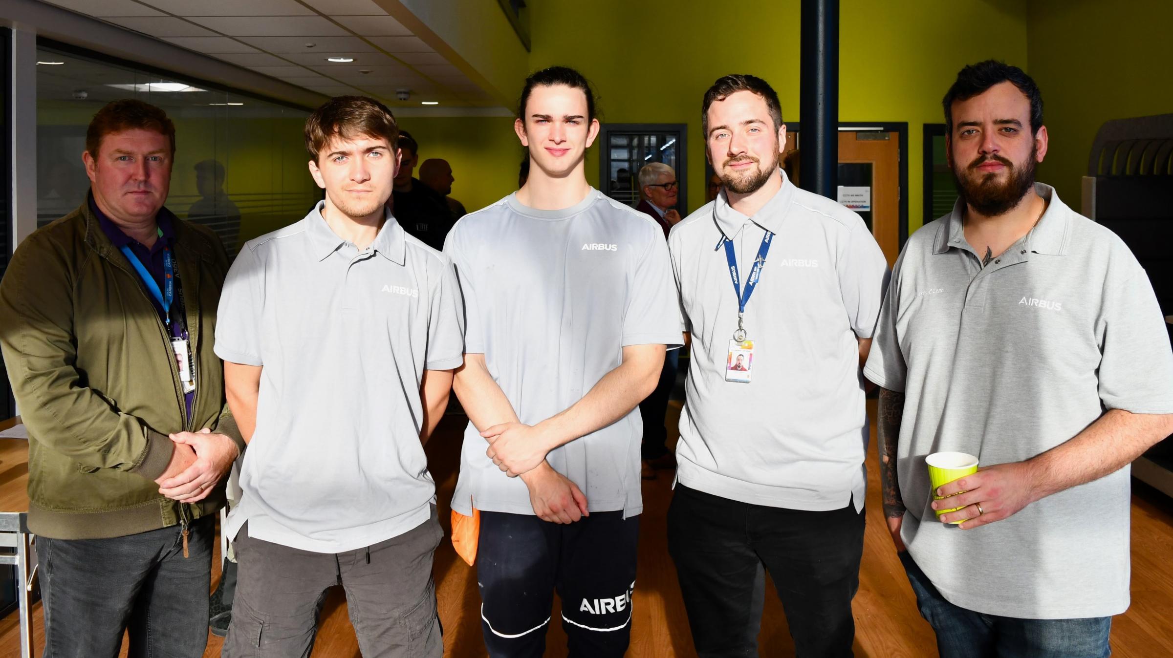 A team of apprentices from Airbus Broughton.