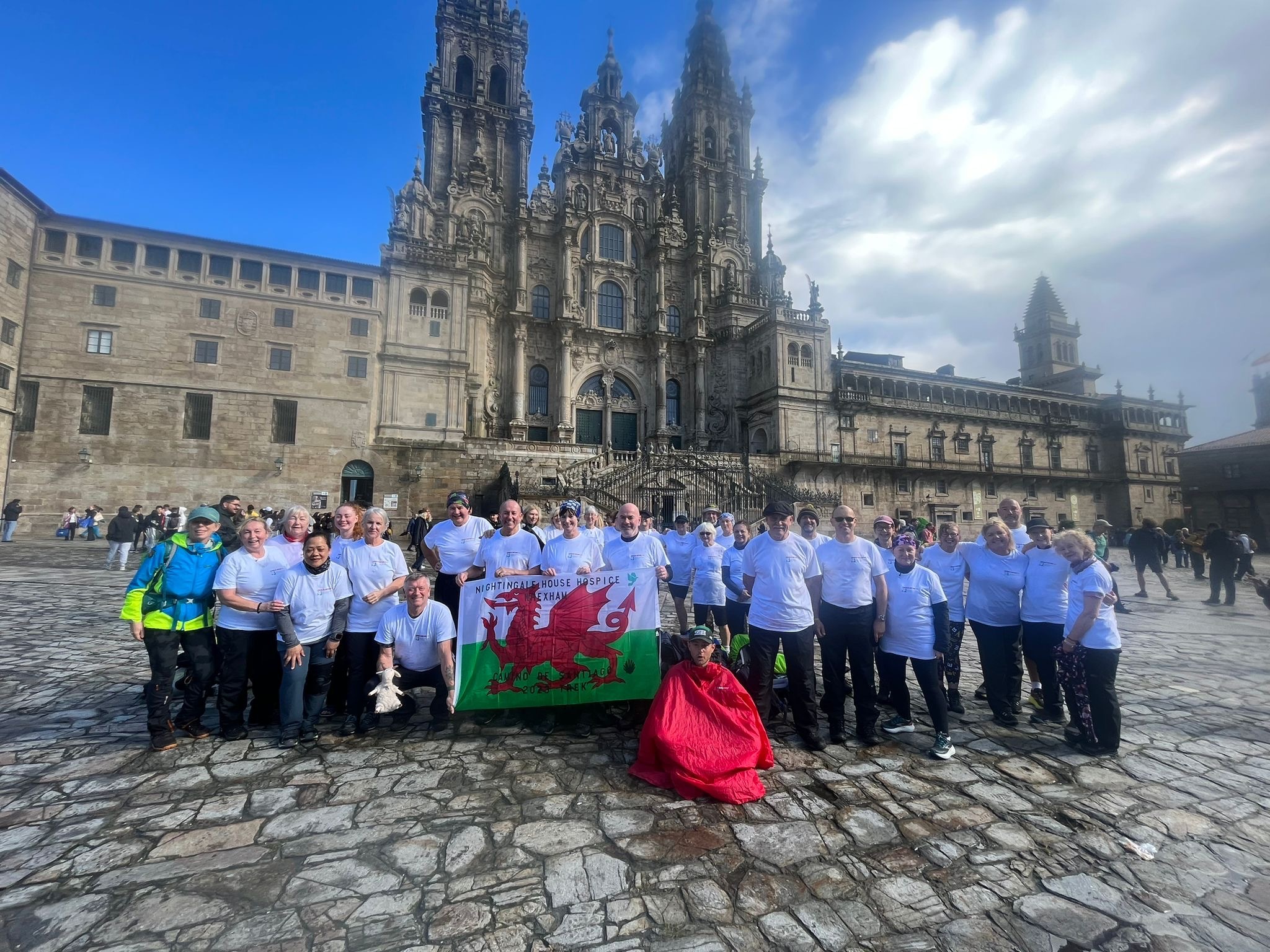 Participants of the Camino de Santiago trek in aid of Nightingale House Hospice.