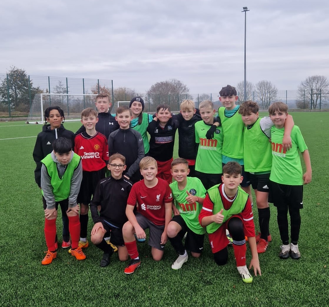 Students at Ysgol Rhiwabon organised a charity footbal match.