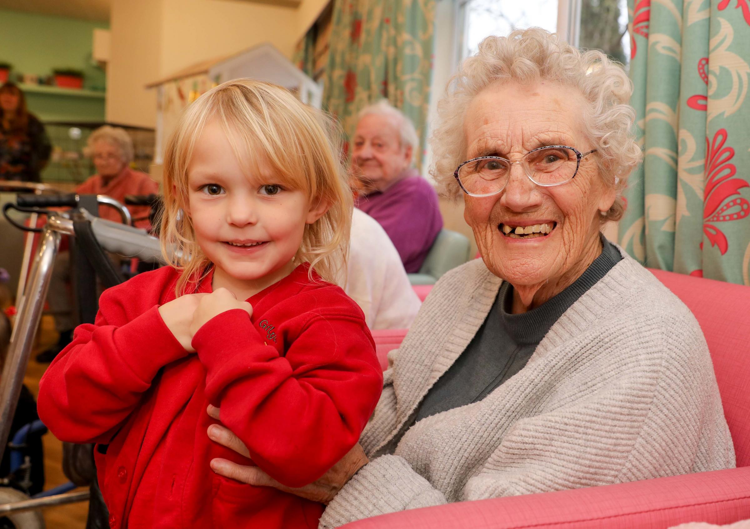 New best mates Bella and Irene Bishop.