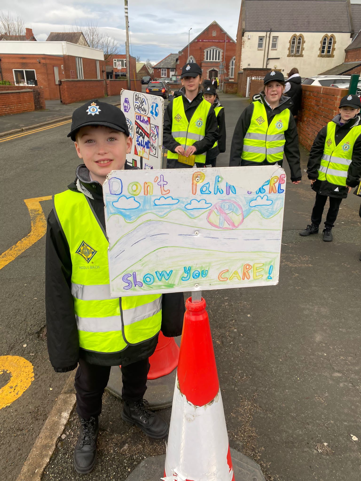 Westwood Primary School pupils made posters to remind drivers to park and drive safe.