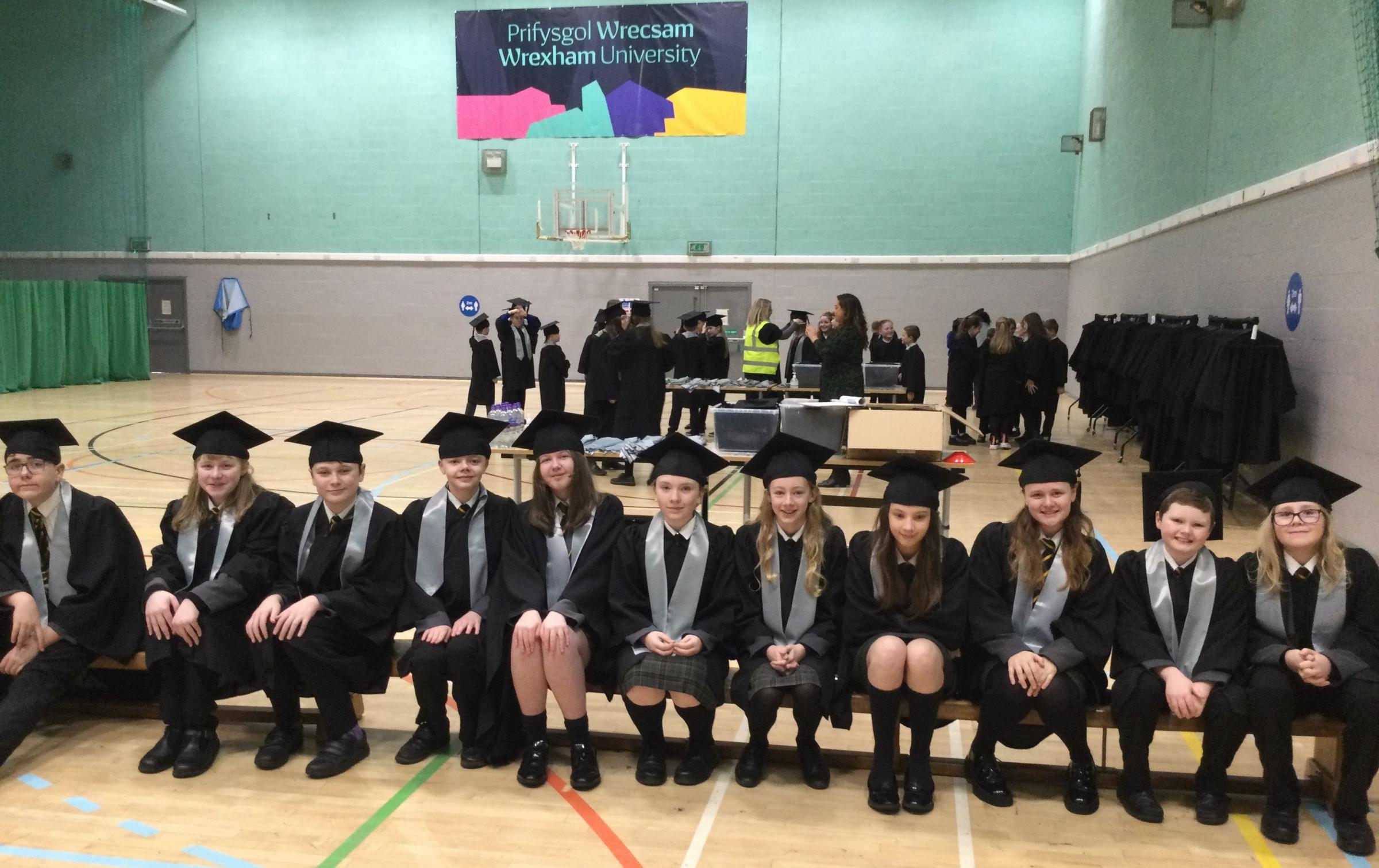 Ysgol Bryn Alyn students at their Childrens University graduation day.