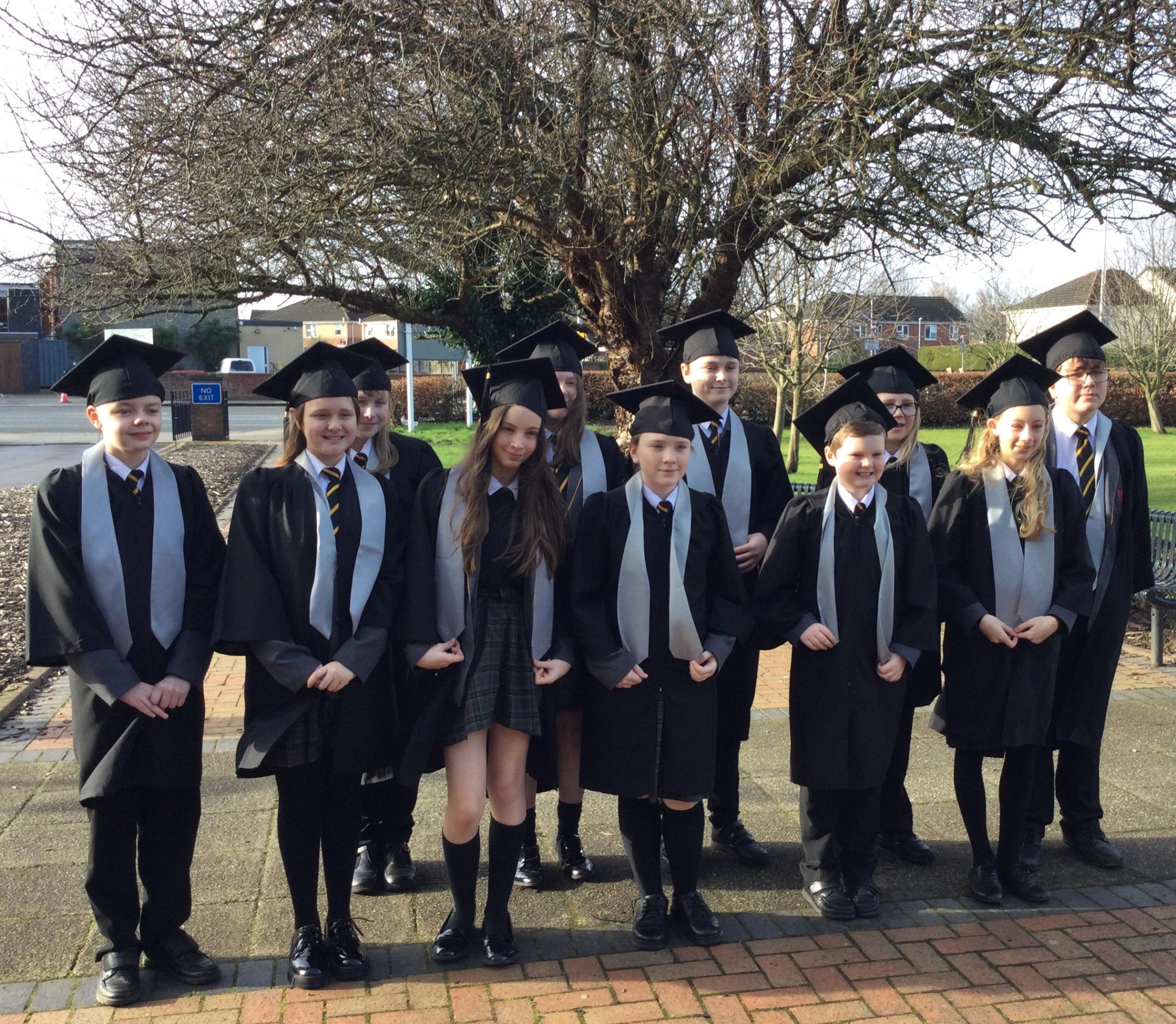 Ysgol Bryn Alyn students at their Childrens University graduation day.