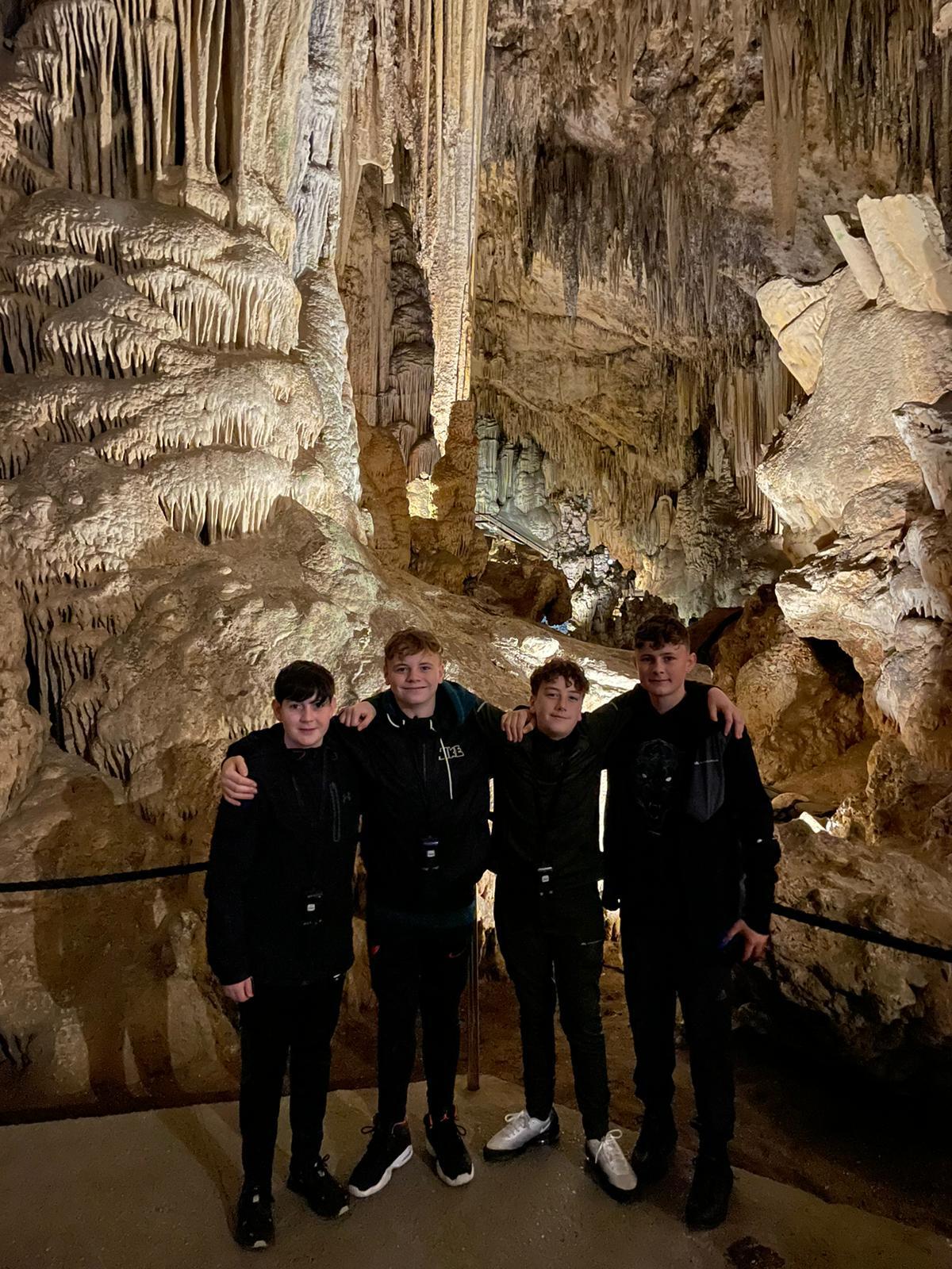 In the spectacular Nerja Caves.