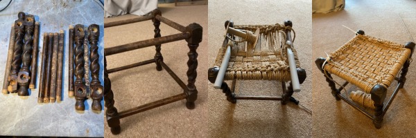 Stool repaired at the Buckley Refurbs Repair Cafe.