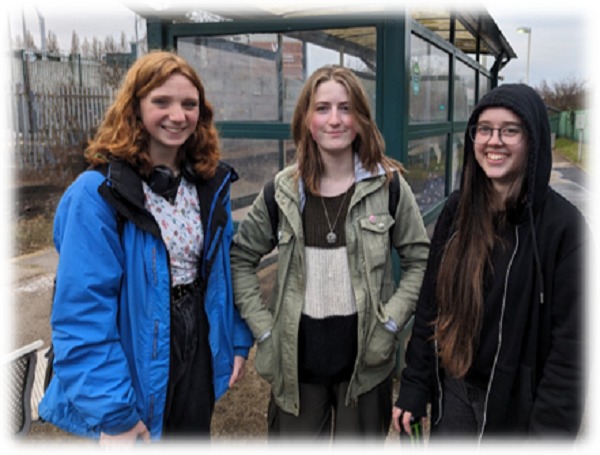 Imogen Lemon, Kefira Pitchford and Carys Jones.